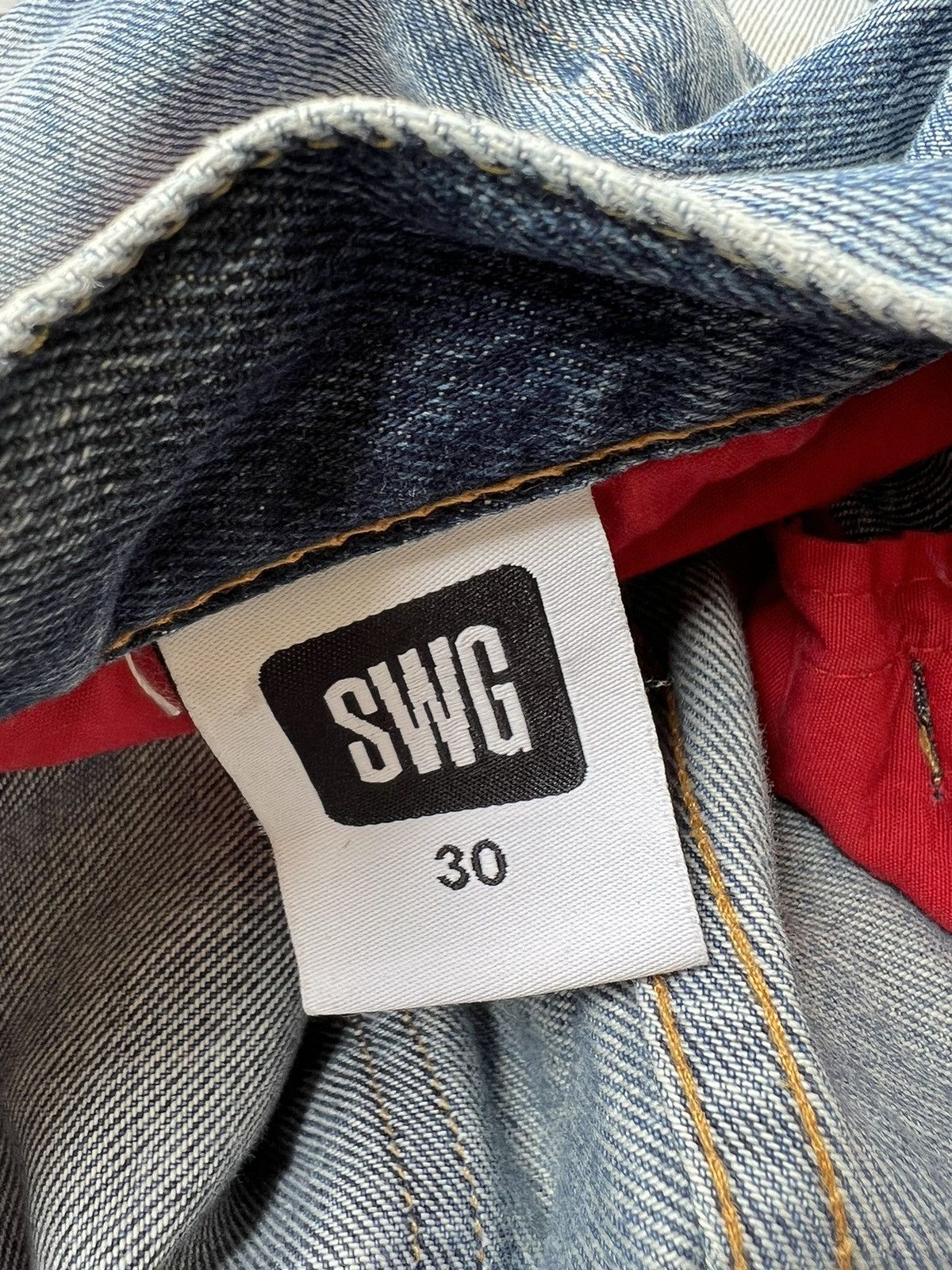 Swagger Vintage Swagger Japan Fade Stains Distress Denim Jeans Size US 30 / EU 46 - 22 Thumbnail
