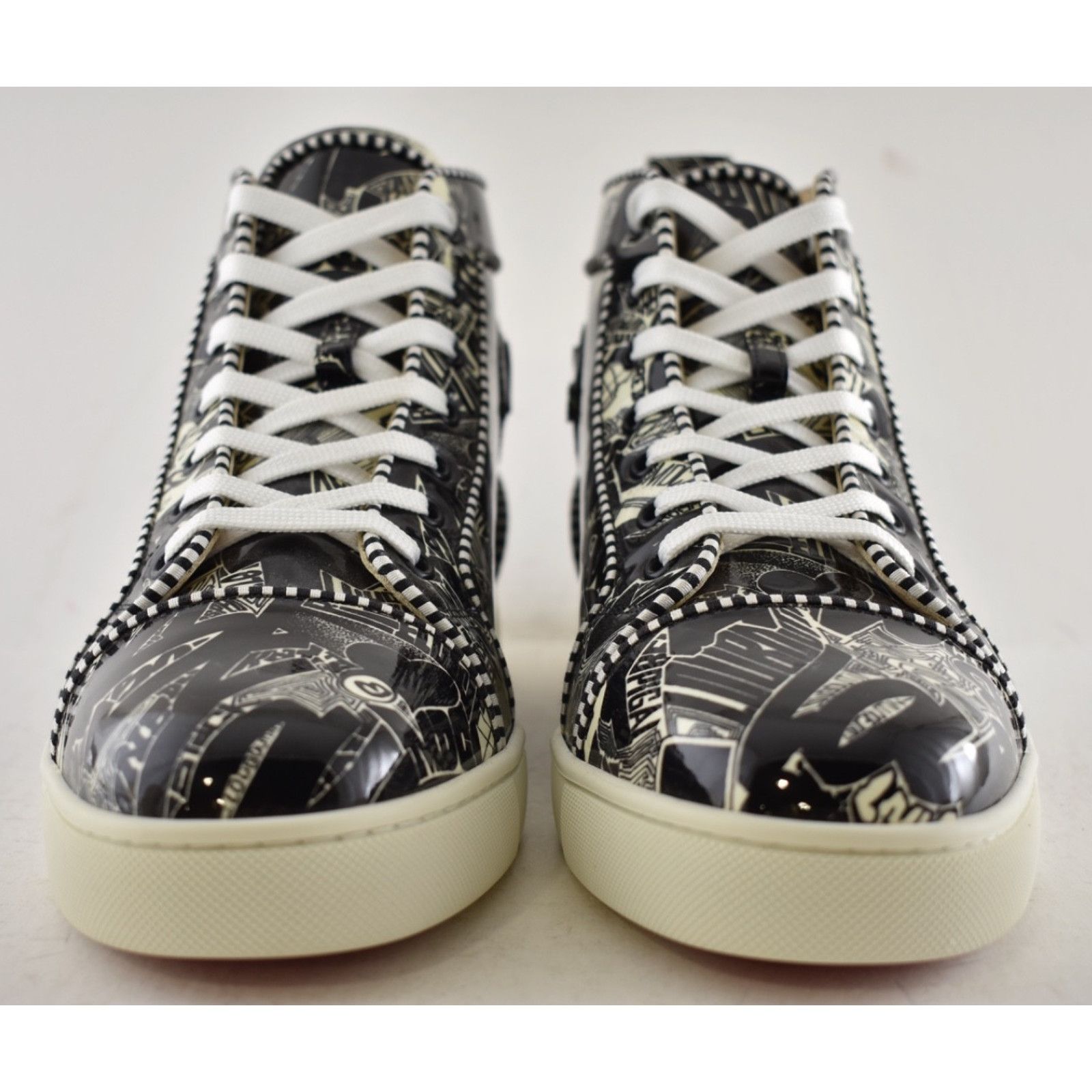 Christian Louboutin Men Louis Orlato Flat Patent Nicograf High Top Sneaker 44 11 Size US 11 / EU 44 - 6 Thumbnail
