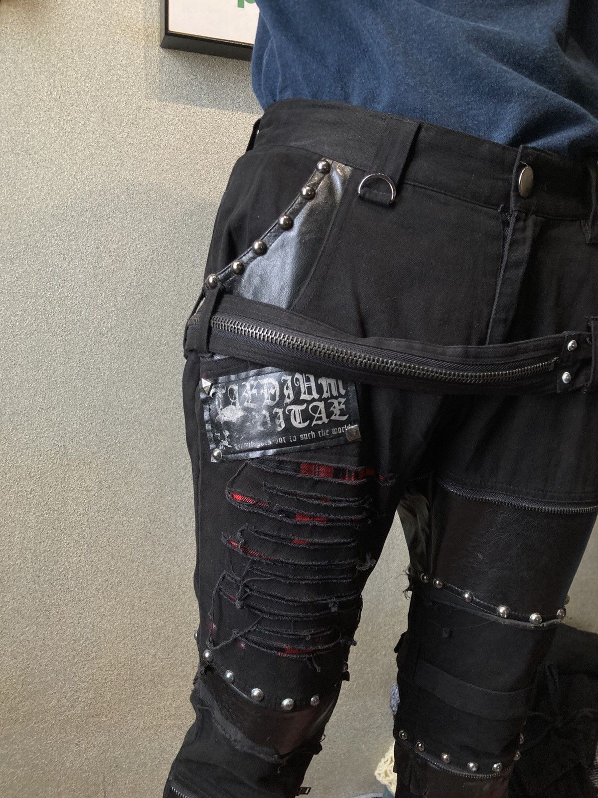 Sex Pot ReVeNGe Sex Revenge Revenge Bondage Punk Pants patchwork Leather Size US 30 / EU 46 - 8 Thumbnail