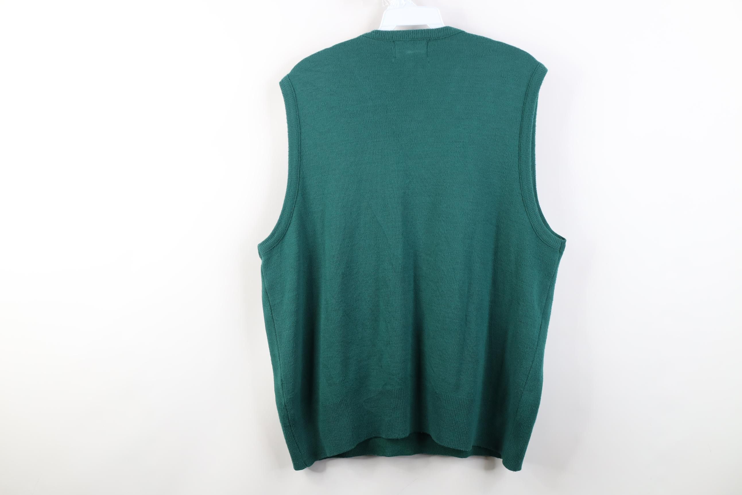 Vintage Vintage 70s 80s The Masters Golf Knit Sweater Vest Green USA Size US L / EU 52-54 / 3 - 8 Thumbnail