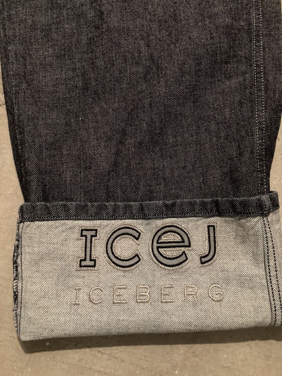 Iceberg × Vintage VTG Iceberg History baggy Black denim silver stitching Size US 42 / EU 58 - 1 Thumbnail