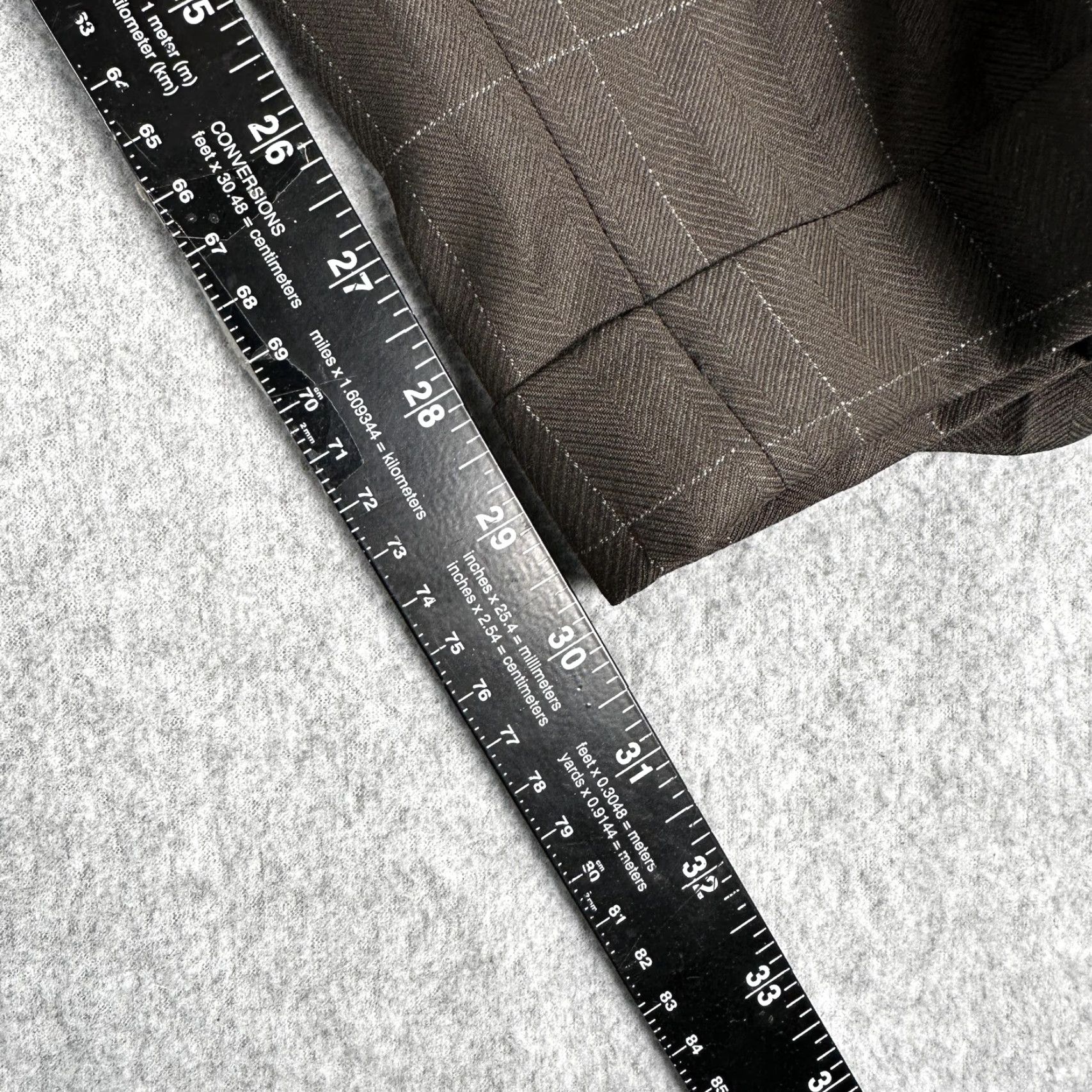 Zanella Zanella Bennett Dress Pants Mens 36x30 Brown Windowpane Wool Pleated Made Italy Size US 36 / EU 52 - 3 Thumbnail