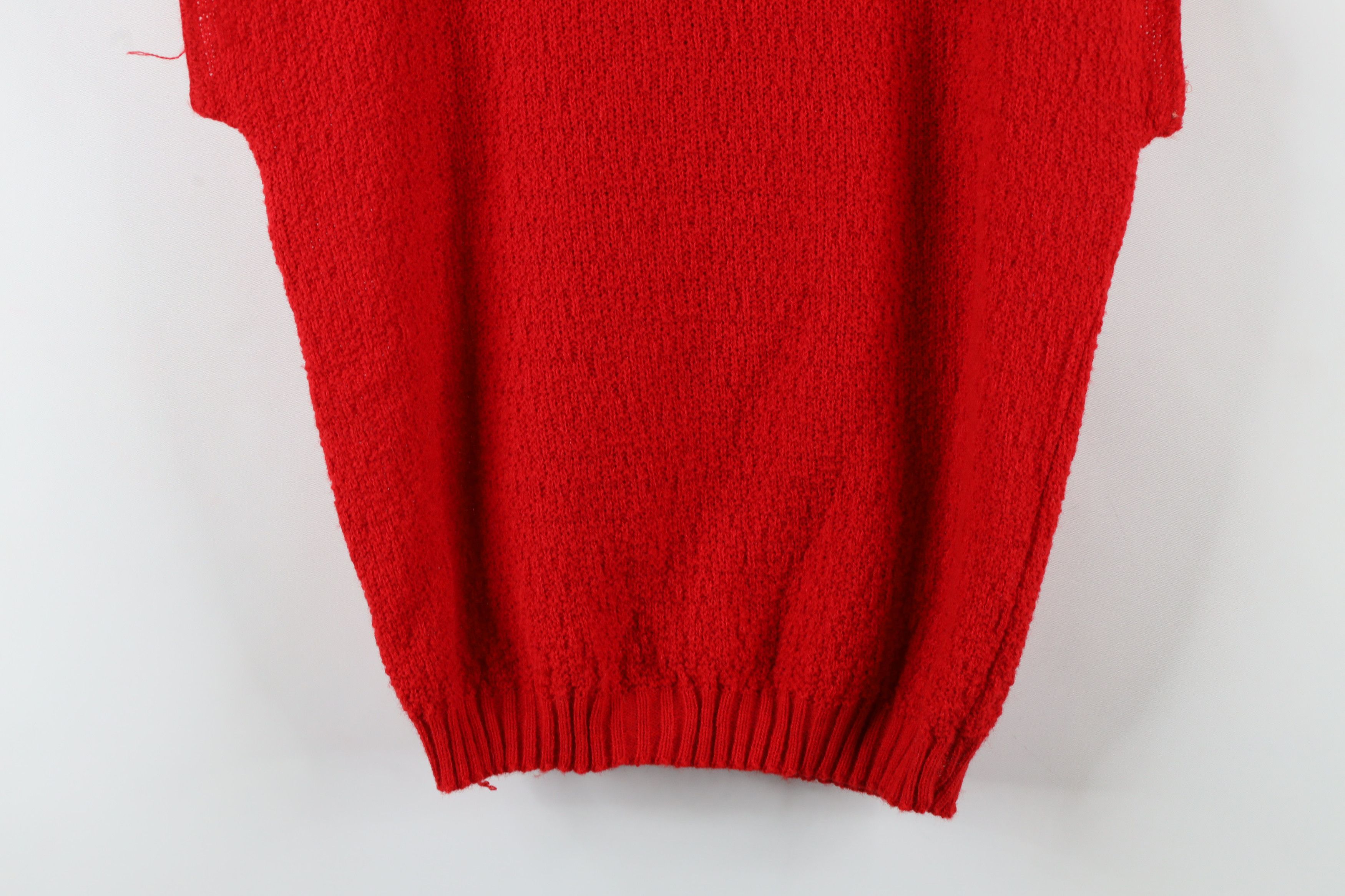 Vintage Vintage 80s 90s Mid Mod Streetwear Knit Sweater Vest Red USA Size S / US 4 / IT 40 - 10 Thumbnail