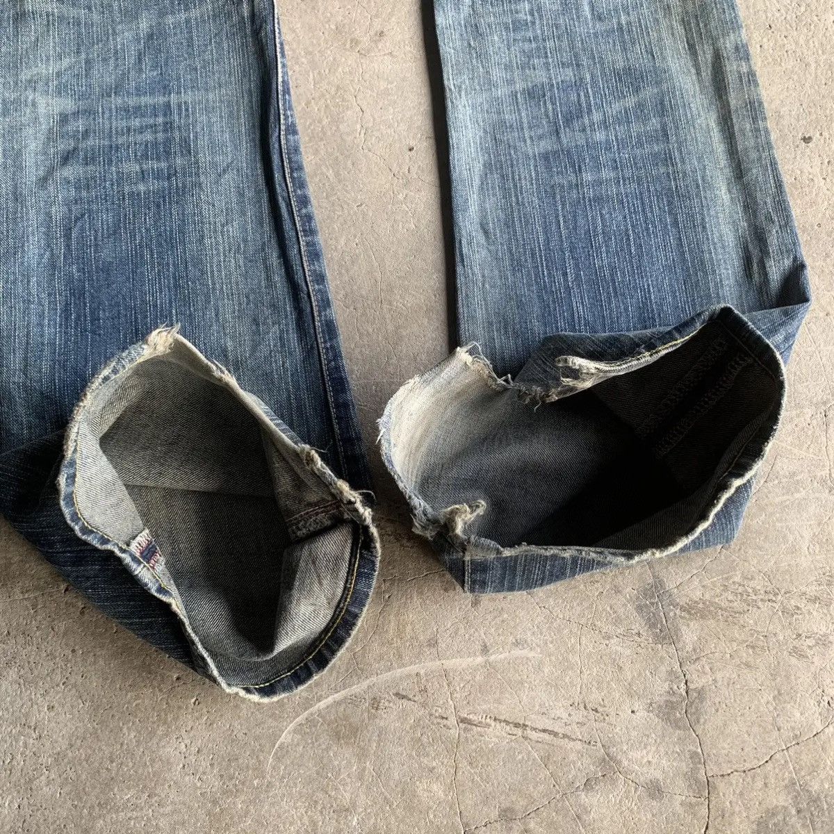 Vintage 🔥THRASHED! FLARE/BOOTCUT VTG EDWIN 401XX Jeans Denim Pants Size US 32 / EU 48 - 16 Thumbnail