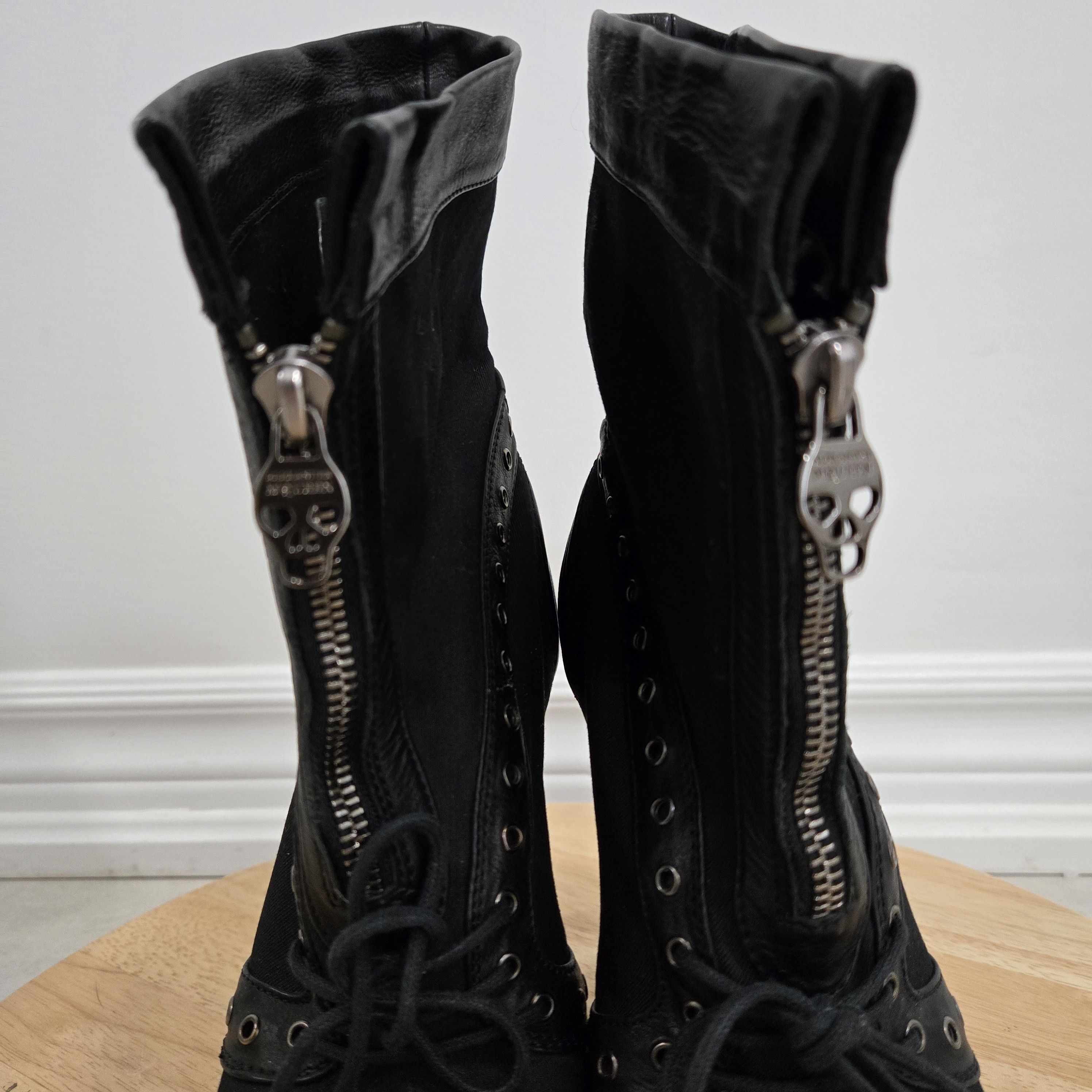 Alexander McQueen Peep toe stiletto booties Size US 6 / IT 36 - 3 Thumbnail