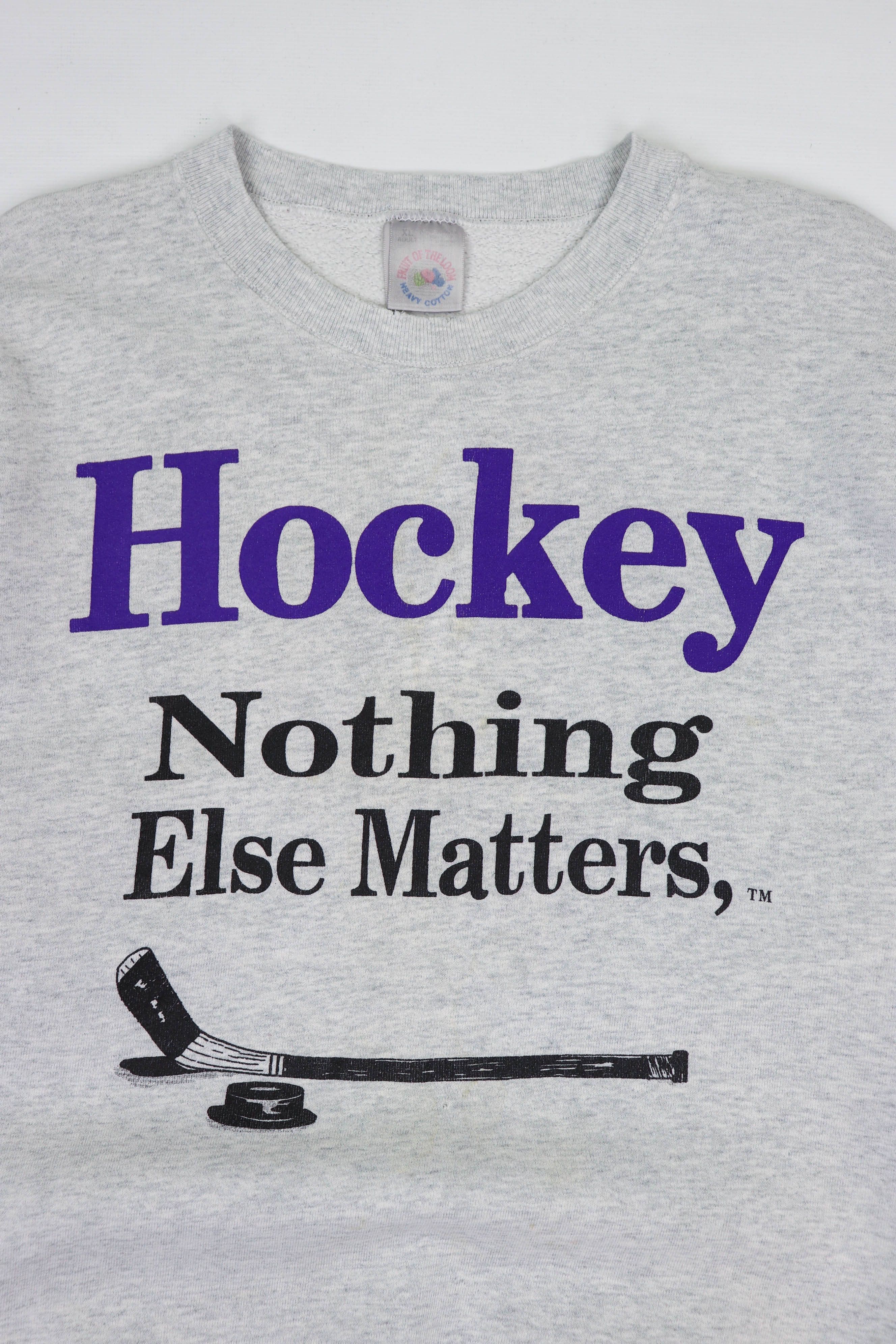 NHL Hockey Nothing Else Matters Vintage 90s Graphic Sweatshirt Size US XL / EU 56 / 4 - 3 Thumbnail