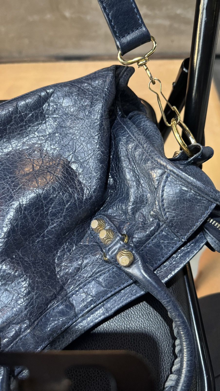 Balenciaga Balenciaga Nay Blue Leather Small Classic City RH Tote Size ONE SIZE - 12 Thumbnail