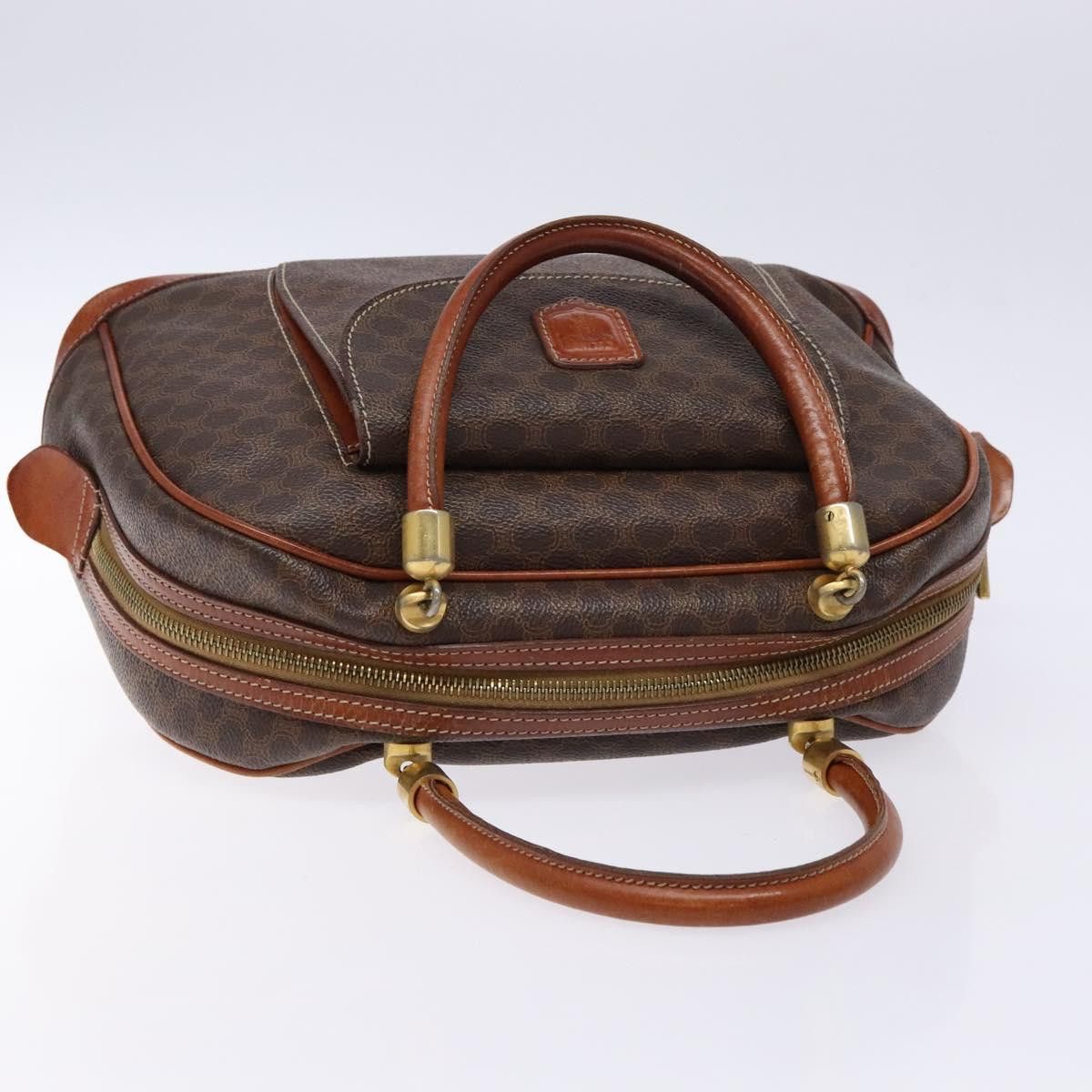 Celine CELINE Macadam Canvas Hand Bag Pvc Leather Brown Gold Size ONE SIZE - 6 Thumbnail