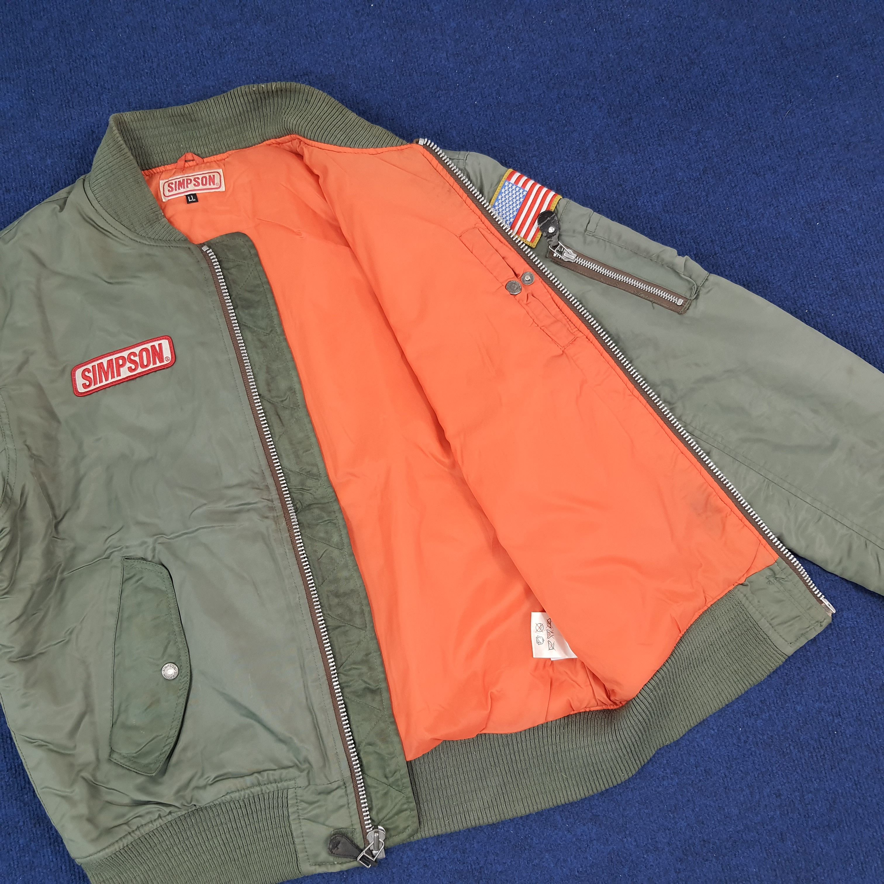 Vintage Vintage North Carolina SIMPSON USA Bomber Jacket Size US L / EU 52-54 / 3 - 8 Thumbnail
