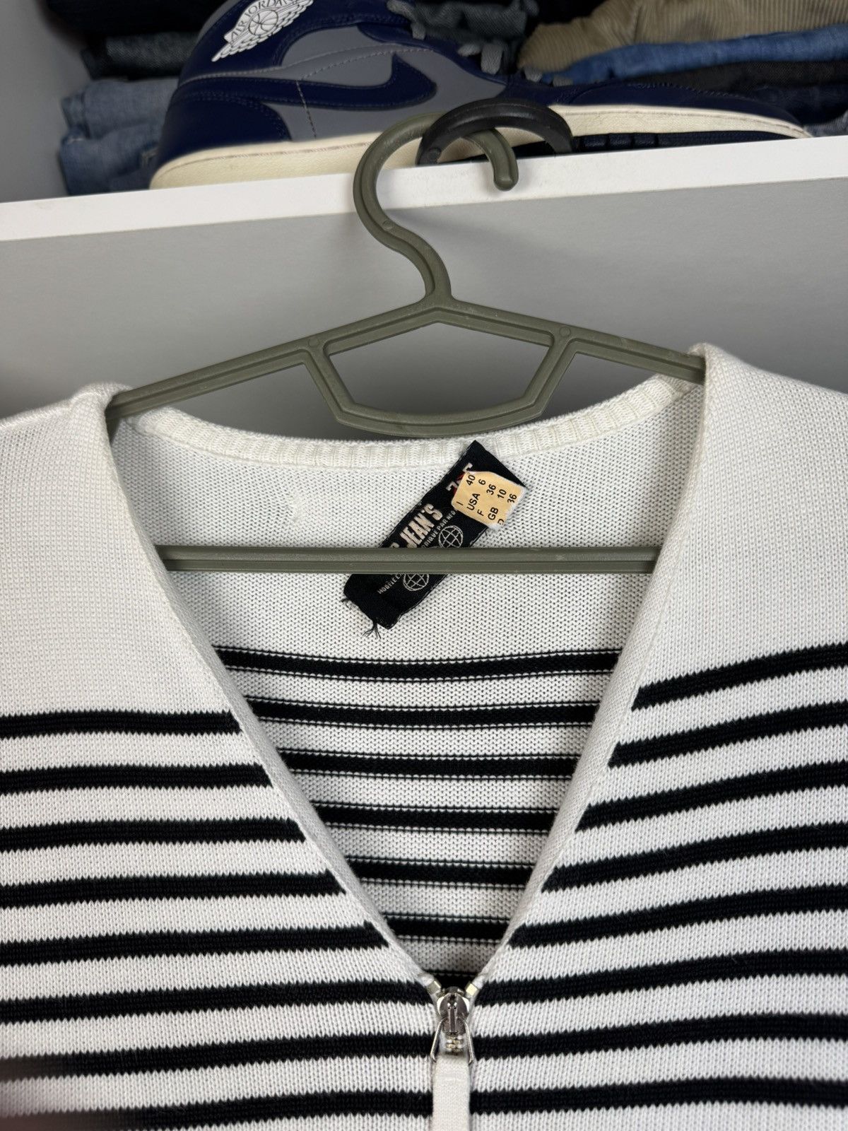 Jean Paul Gaultier Jean Paul Gaultier JPG Jeans Striped Zip-Up Cardigan Sweater Size S / US 4 / IT 40 - 3 Thumbnail