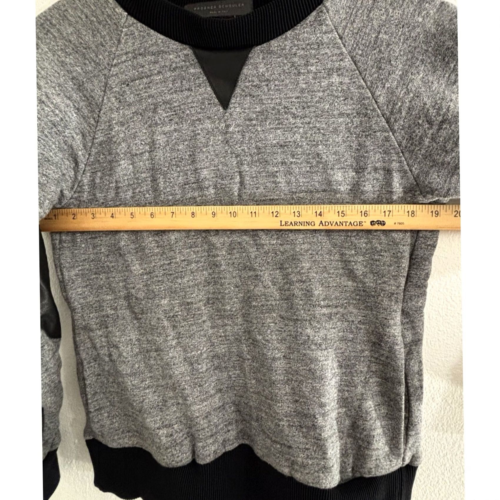 Proenza Schouler PROENZA SCHOULER Sweater Gray Solid Knit Women Size S Made in Italy Cotton Size S / US 4 / IT 40 - 6 Thumbnail