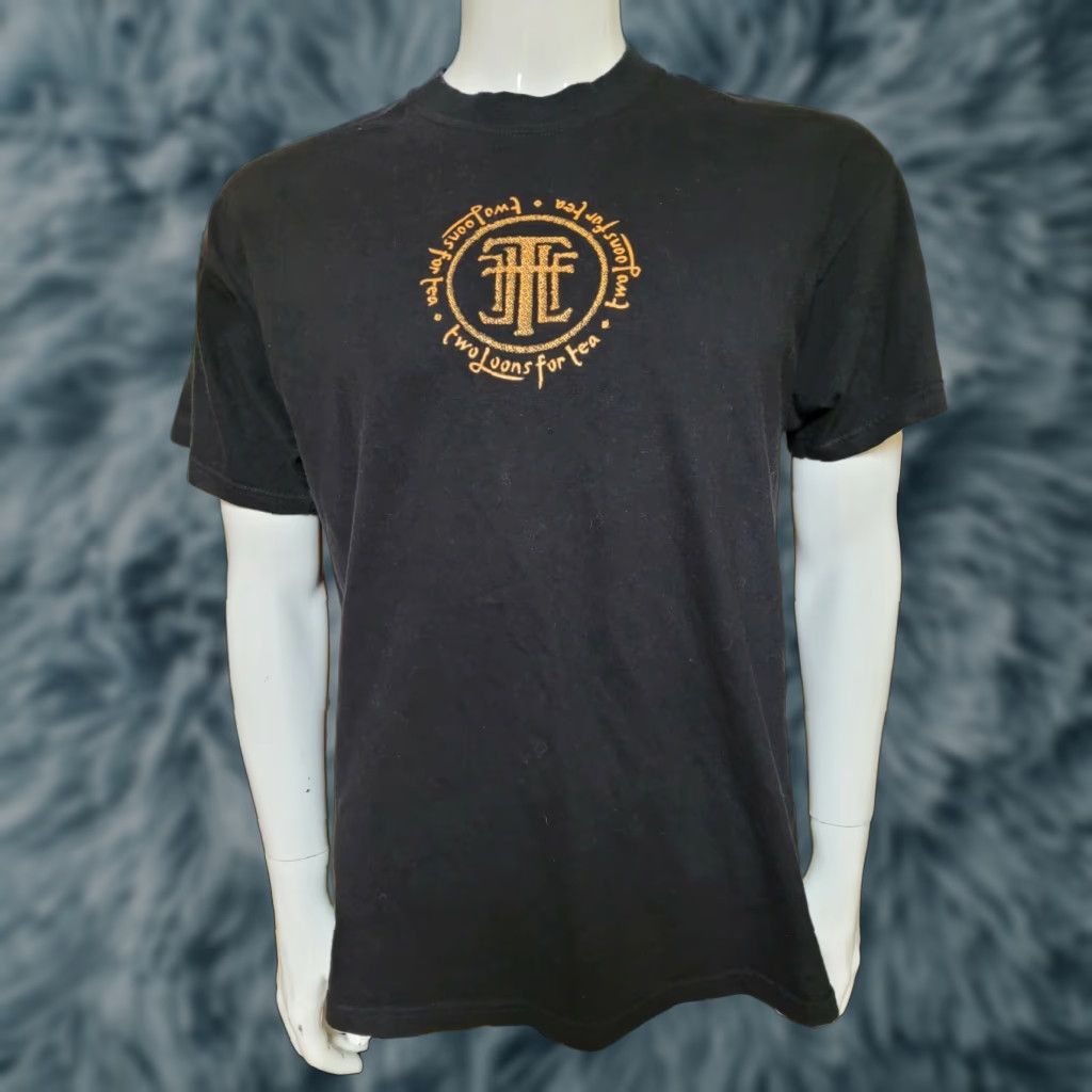 Logo 7 VTG T Shirt Band Logo Two Loons For Tea Seattle 90s Concert Indie Pop M & O Knits Black Short Sleeve Large Mens Size US M / EU 48-50 / 2 - 1 Thumbnail