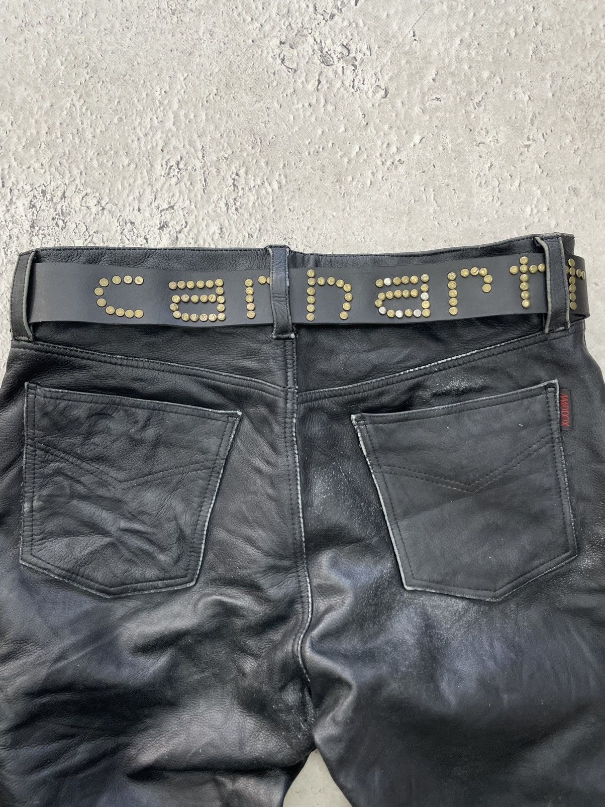 Carhartt Carhartt black leather belt avant garde street style Size ONE SIZE - 1 Thumbnail
