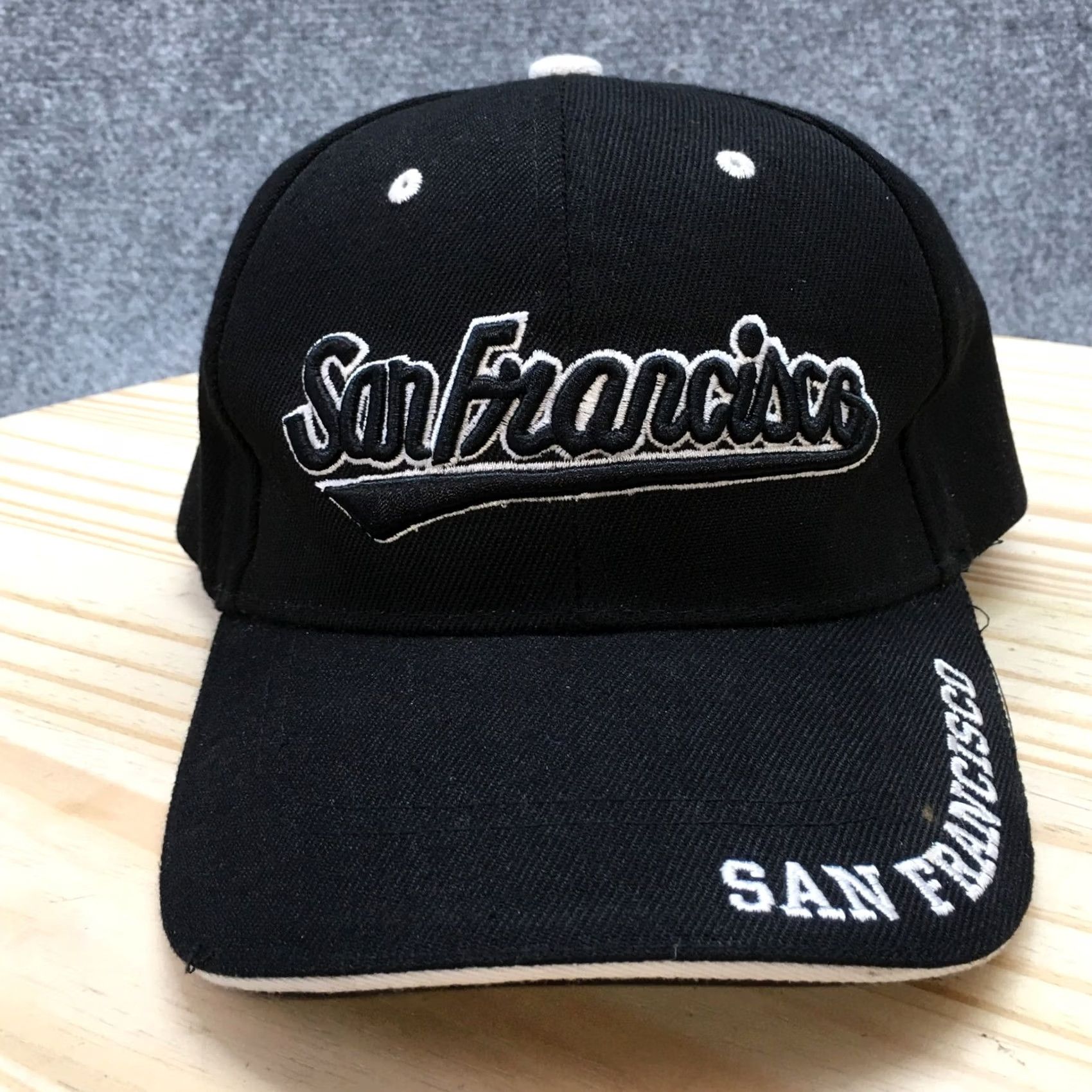 Logo 7 San Francisco Baseball Cap Mens Black OS Adjustable Embroidered Logo Curved Brim Size ONE SIZE - 3 Thumbnail