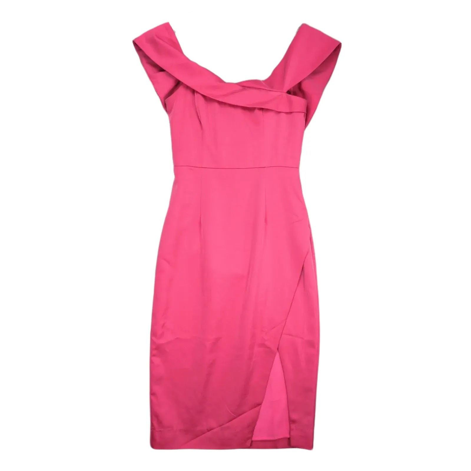 REVOLVE Revolve NBD Hot Pink Satin Bodycon Cocktail Mini Dress Size XXS / US 00 / IT 34 - 1 Thumbnail