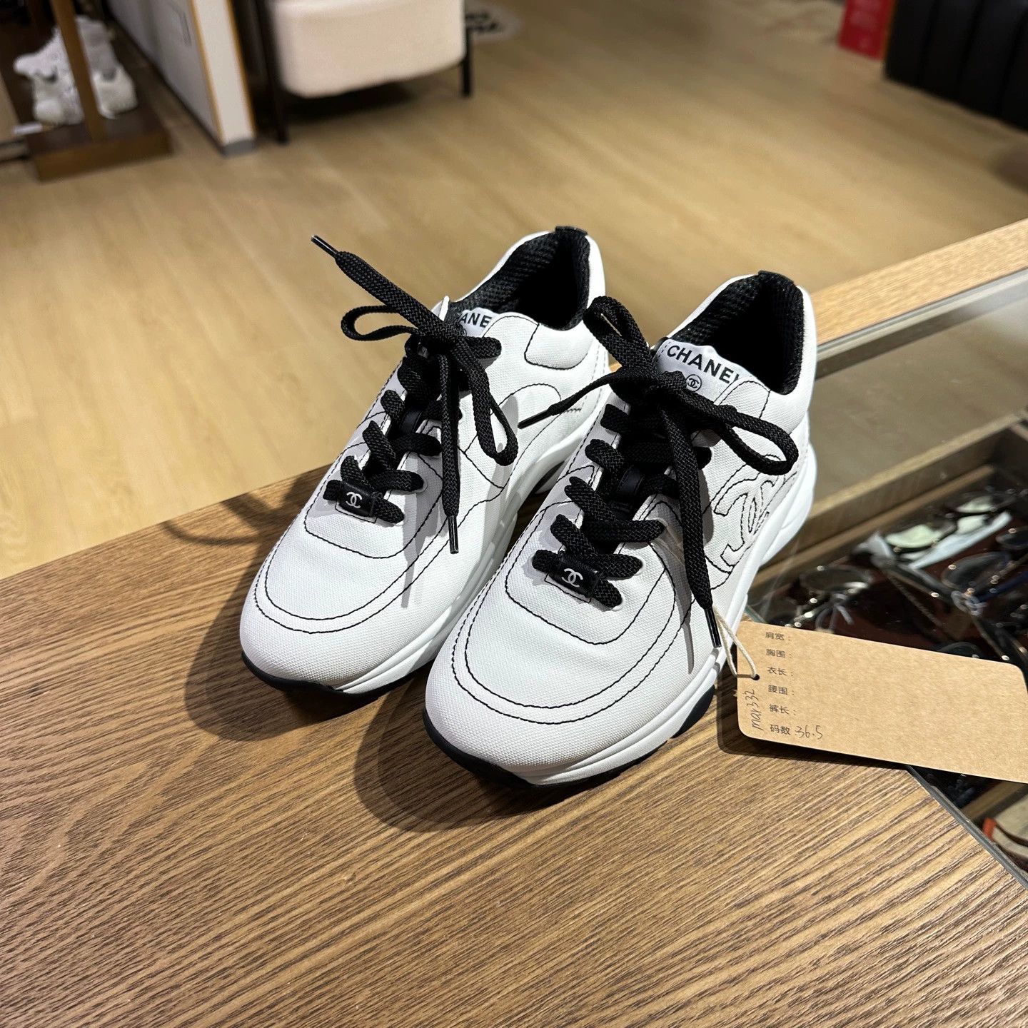 Chanel Chanel comic line casual sneakers women's 36.5 Size US 6 / IT 36 - 1 Thumbnail
