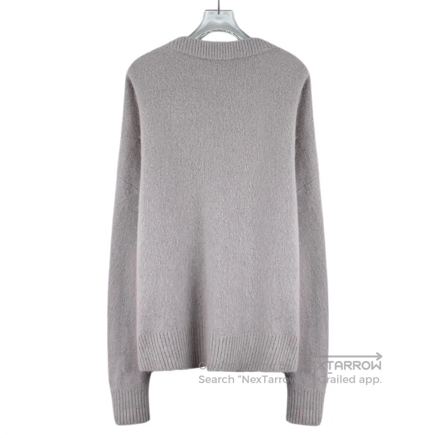 AMI Ami Gray logo intarsia V-neck knitted cardigan| Size US L / EU 52-54 / 3 - 2 Thumbnail