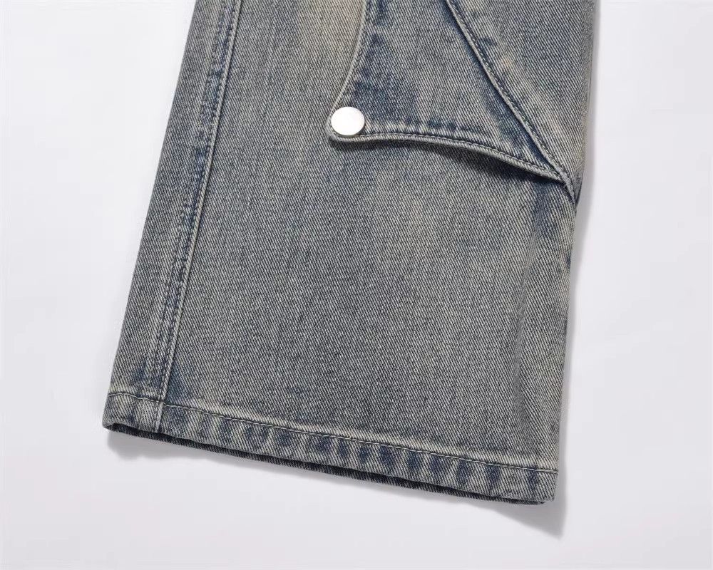 Japanese Brand × Jean High street trend stitching washed wide-leg jeans Size US 32 / EU 48 - 6 Thumbnail