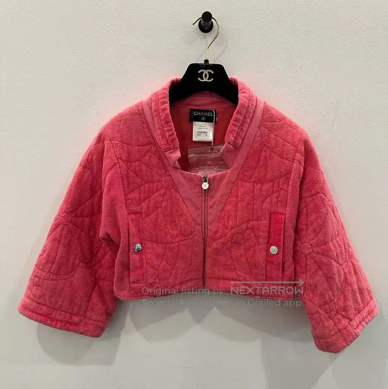 Chanel Chanel Pink Cotton Women's Jacket . Size XS / US 0-2 / IT 36-38 - 1 Thumbnail