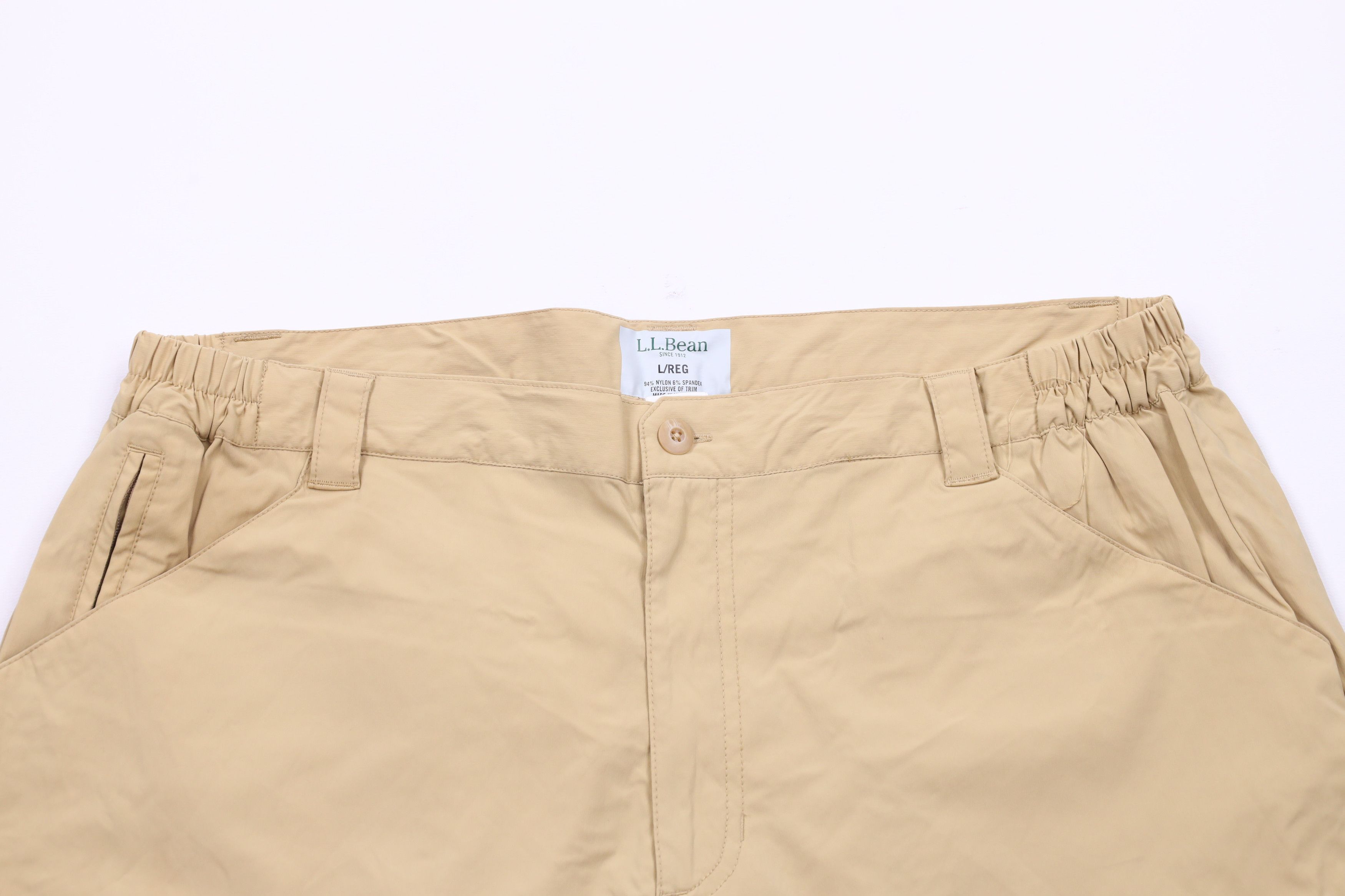 L.L. Bean × Vintage Vintage LL Bean Stretch Above Knee Hiking Cargo Shorts Beige Size US 34 / EU 50 - 2 Thumbnail