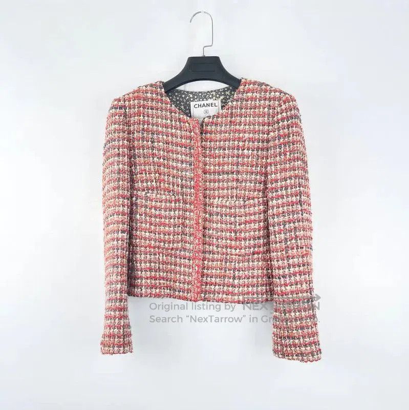 Chanel Chanel Red Tweed Women's Jacket . Size XS / US 0-2 / IT 36-38 - 1 Thumbnail