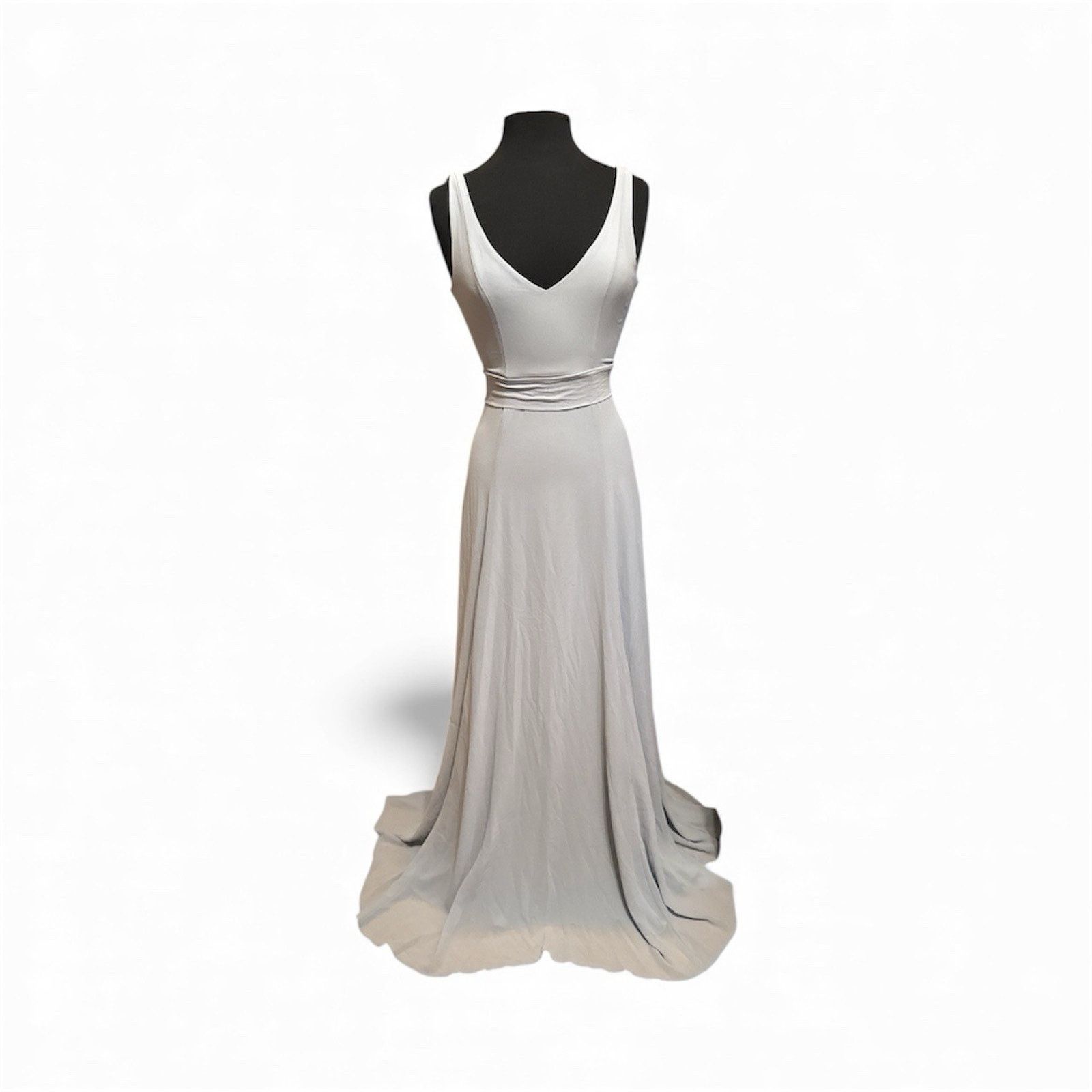Show Me Your Mumu Jenn Maxi Dress XS Silver Sage Blue Formal