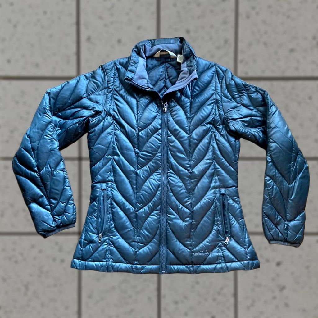 Eddie Bauer VINTAGE Eddie Bauer Jacket Womens S Black Down 700 Fill Quilted Full Zip Lined Pockets Outdoor Ski Classic Women Size S / US 4 / IT 40 - 1 Thumbnail