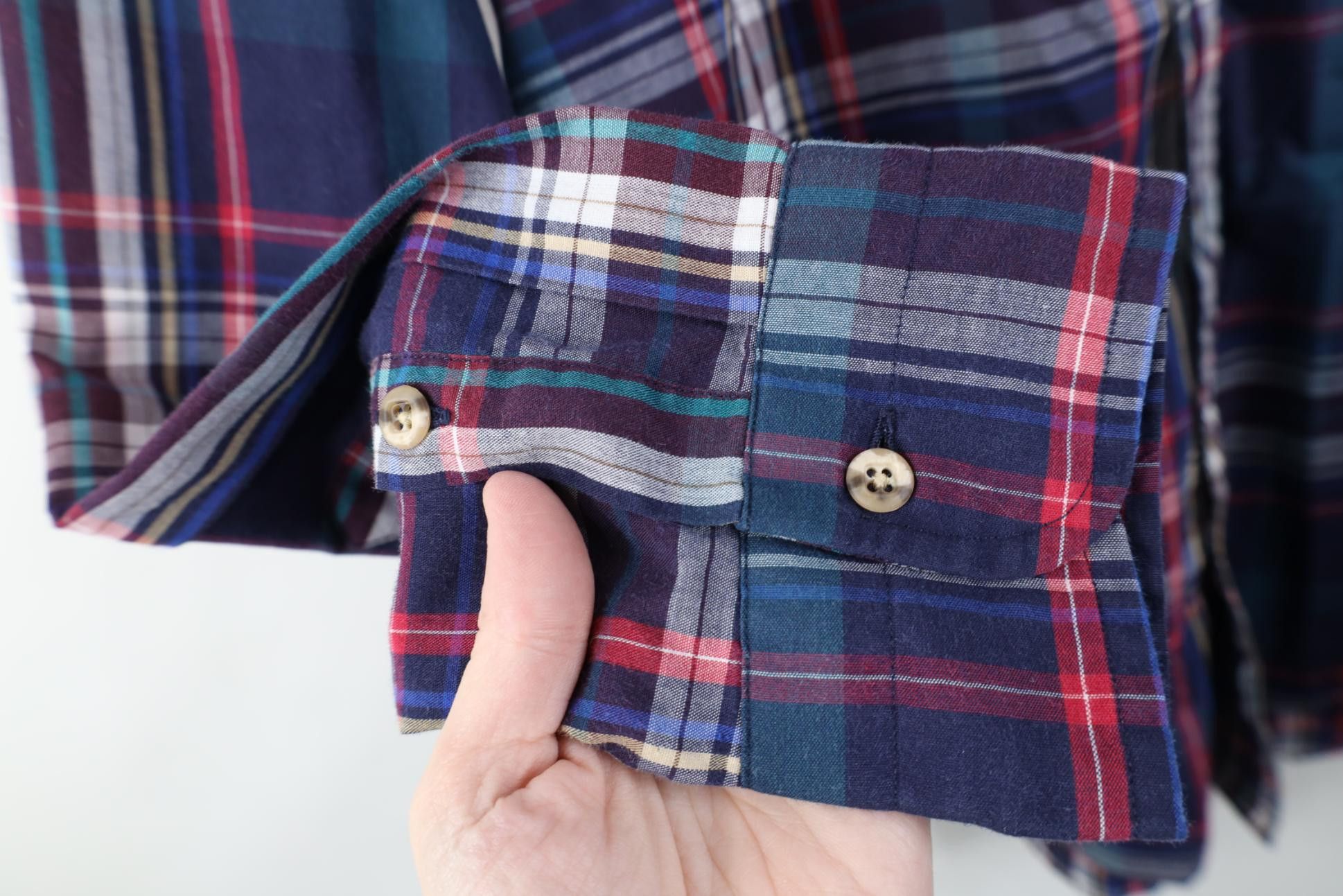 Vintage Vintage 90s Streetwear Madras Collared Button Down Shirt Size US M / EU 48-50 / 2 - 9 Thumbnail