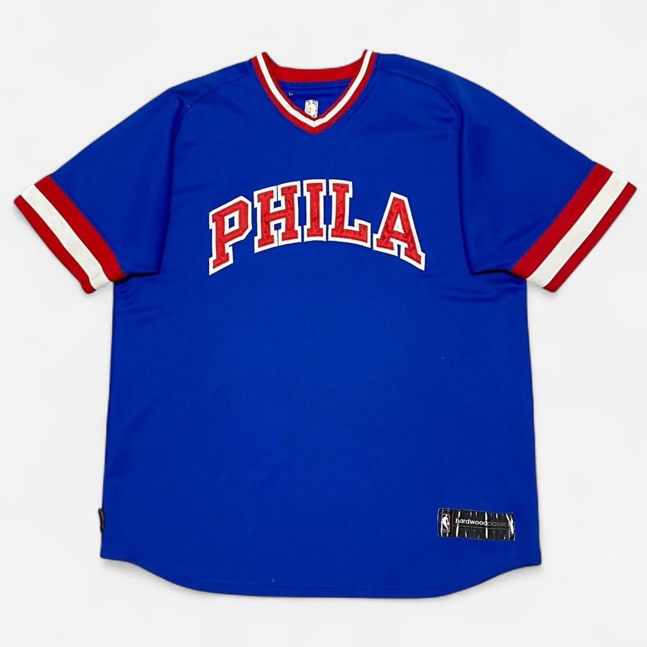 NBA Y2K Philadelphia 76ers NBA royal blue and red jersey Size US XL / EU 56 / 4 - 1 Thumbnail
