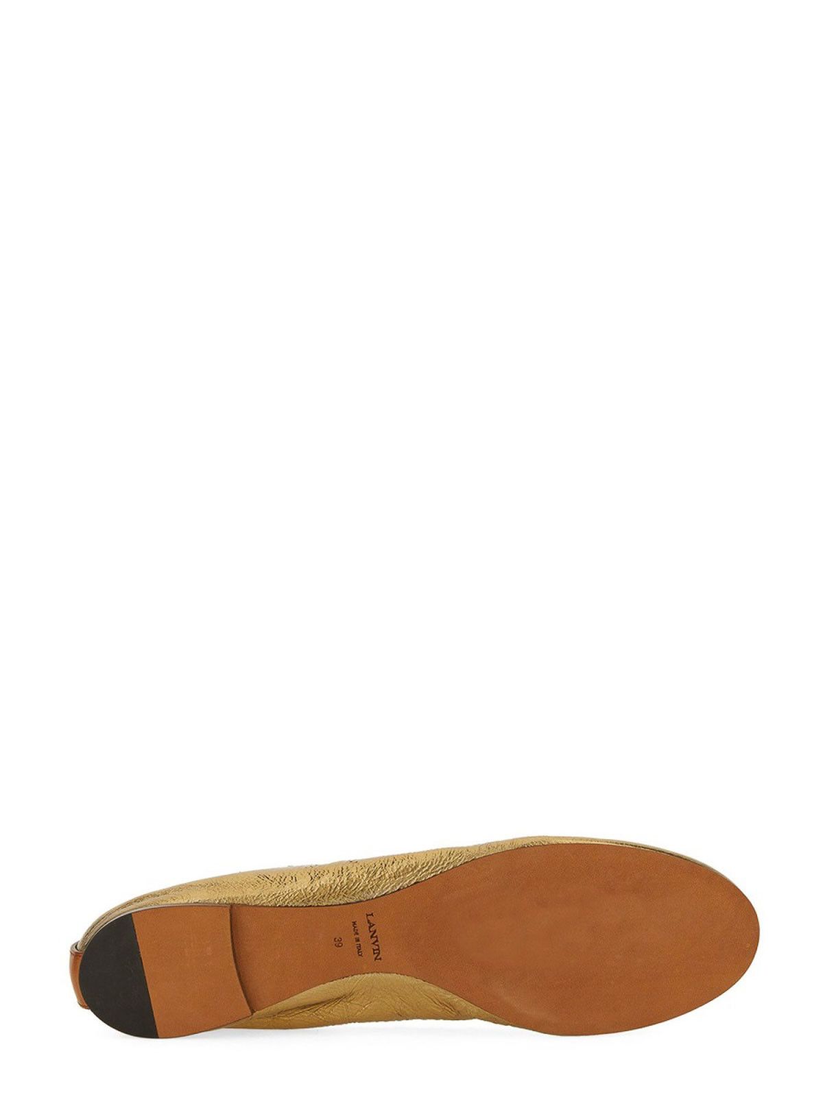 Lanvin o1s22i1n1024 Laminate Ballet Flats in Gold Size US 8 / IT 38 - 5 Thumbnail