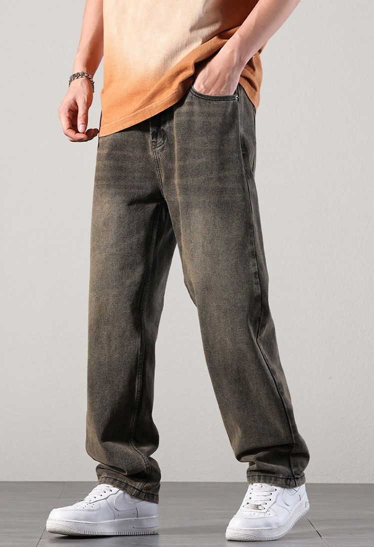 Japanese Brand × Jean Versatile washed distressed loose straight jeans Size US 32 / EU 48 - 3 Thumbnail