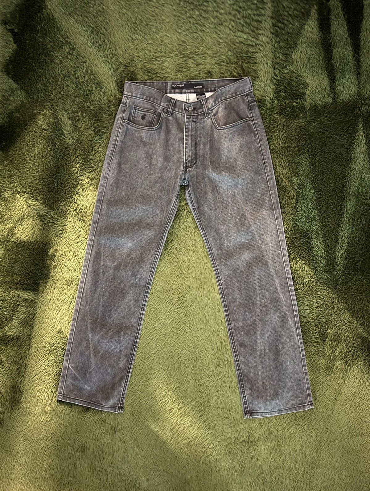 Rocawear [34] Rocawear Vintage Washed Textured Denim Pants Size US 34 / EU 50 - 1 Thumbnail