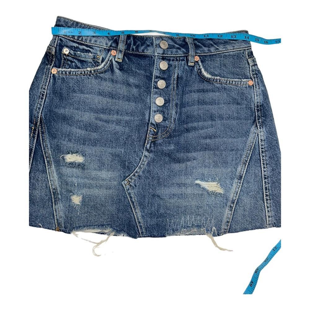 Free People Free People l Button Fly A-Line Mini Skirt Size 27 Size 27" / US 4 / IT 40 - 4 Thumbnail