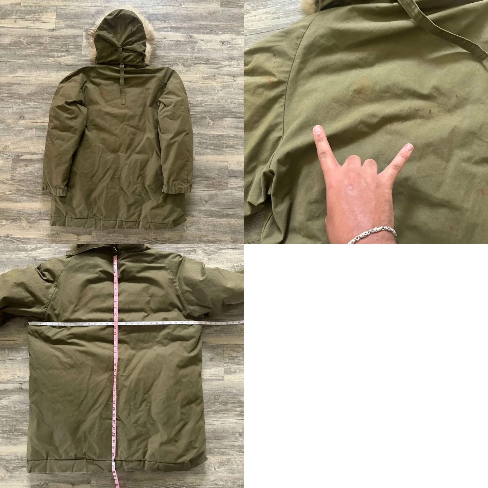 Vintage VINTAGE Comfy Parka Coat Coat Warm Goose Down Puffer Parka Coat Size XL Green Men Wool/Cotton? Size US XL / EU 56 / 4 - 8 Thumbnail