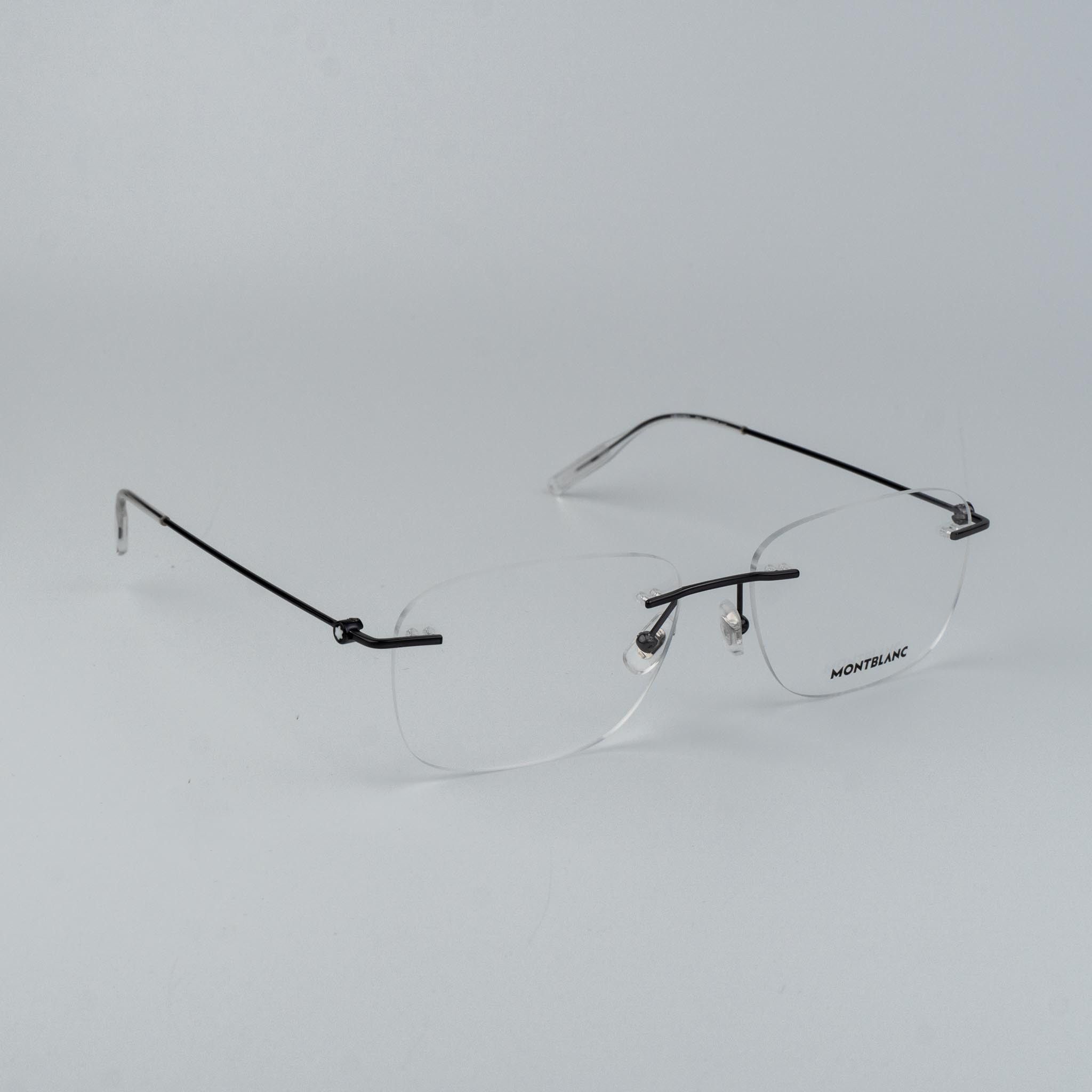 Montblanc Montblanc Men Eyeglasses Rectangle Rimless MB0075O 001 Size ONE SIZE - 6 Thumbnail