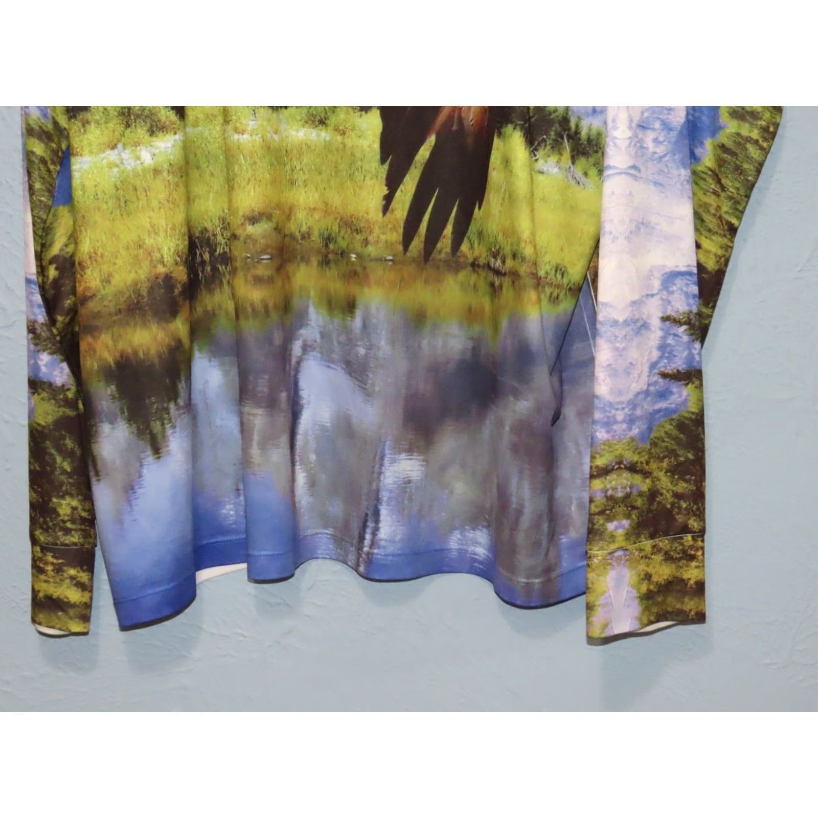 Vintage Get A Life Eagle Shirt Mens 3XL Nature All Over Graphic Long Sleeve T-shirt Size US XXL / EU 58 / 5 - 2 Thumbnail