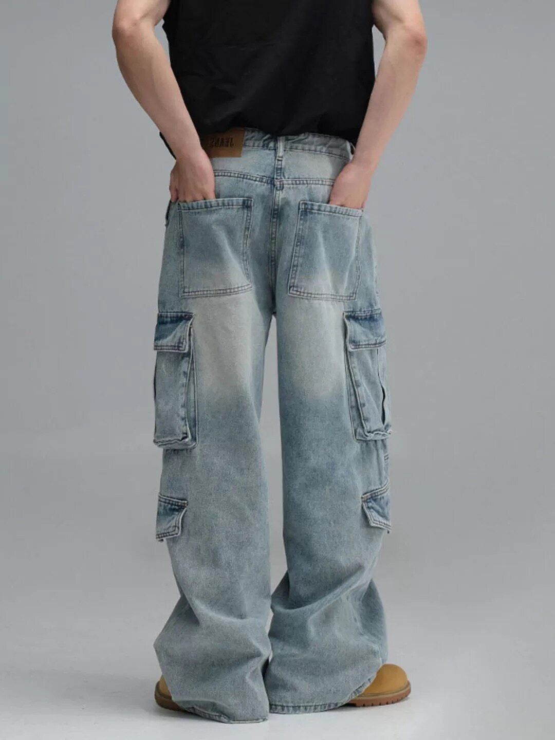 Vintage American Vintage Washed Multi-Pocket Cargo Jeans Size US 32 / EU 48 - 5 Thumbnail