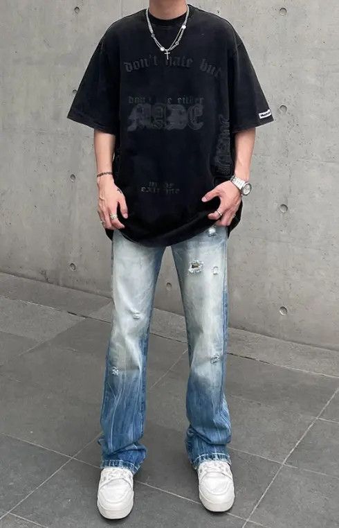 VIBE High Street Vintage Style Distress Jeans Size US 29 - 5 Thumbnail