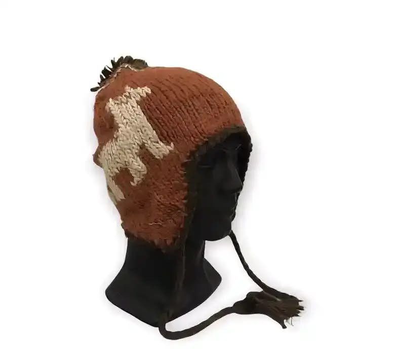 image of Earflap Knit Beanie Hat, Men's