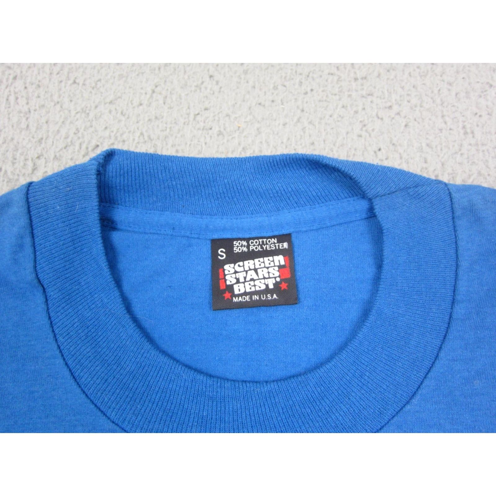 Vintage VINTAGE Screen Stars University of Paris Sorbonne Womens Small Blue Long Sleeve Shirt Size S / US 4 / IT 40 - 6 Thumbnail