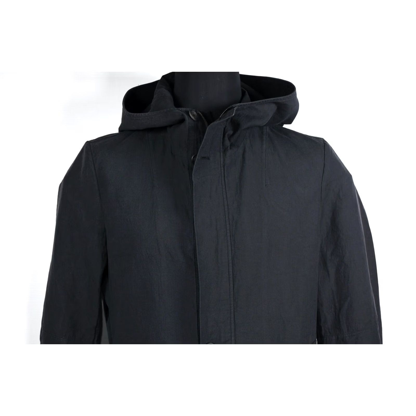 Vintage FORME 3'3204322896 Jacket Men 50 Black Cotton Hooded Zip Casual Made in Italy Size US M / EU 48-50 / 2 - 2 Thumbnail