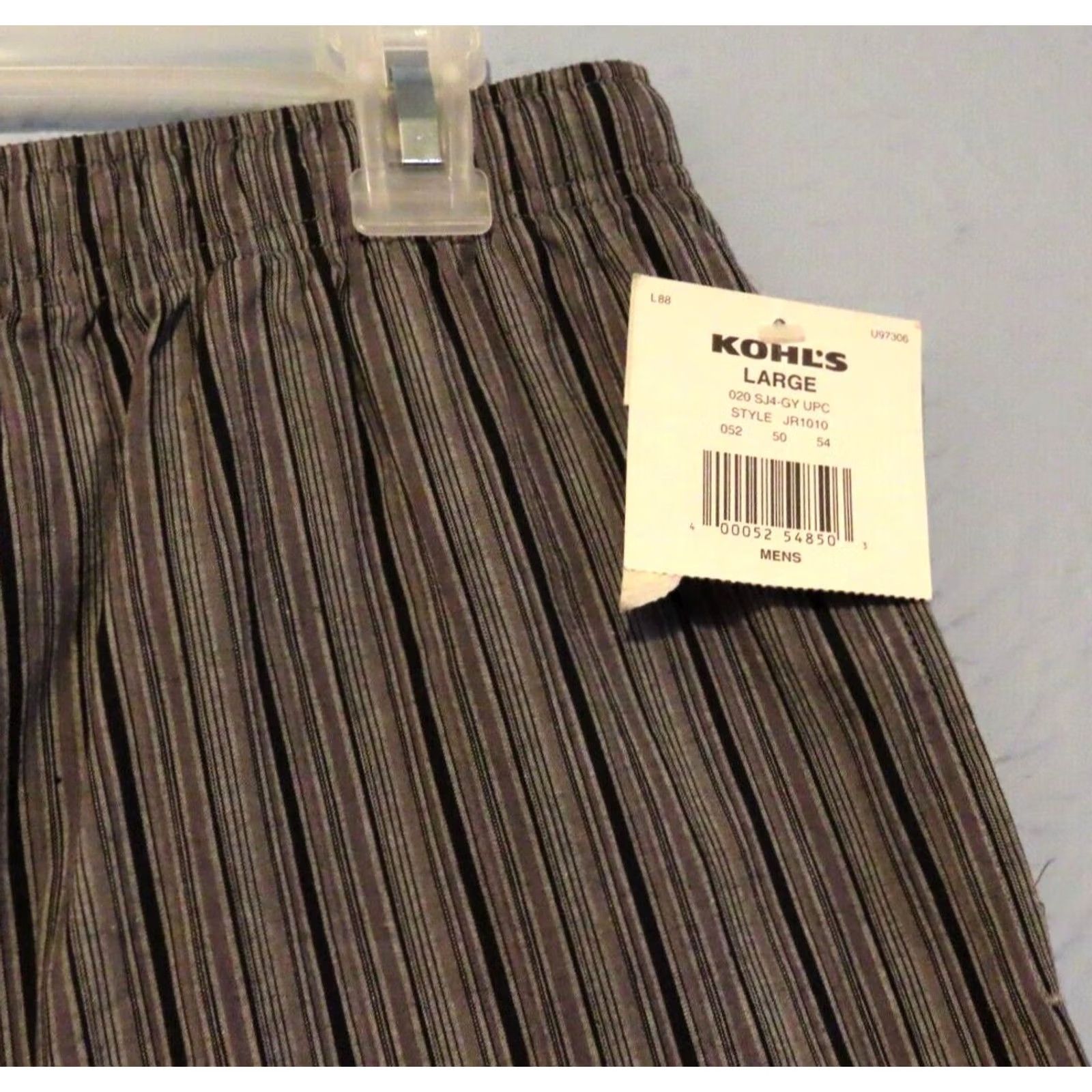 Croft & Barrow Croft & Barrow Swim Trunks Men L Gray with Black Stripes New W/Tags Size US 33 - 3 Thumbnail