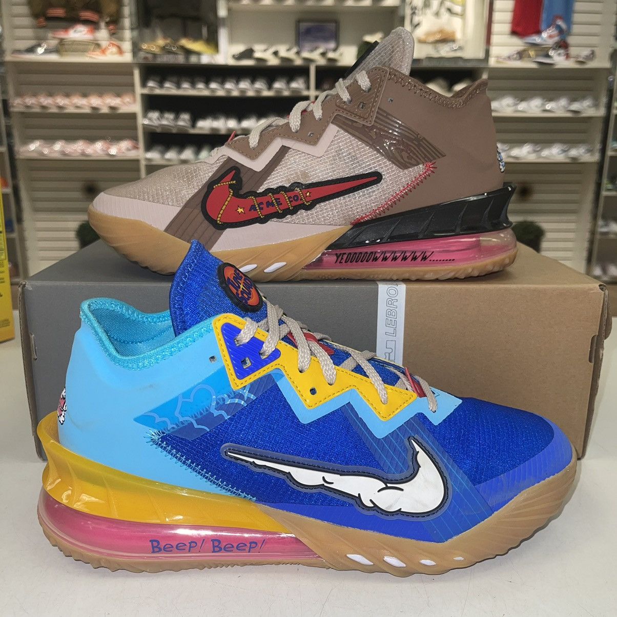 image of Space Jam X Lebron 18 Low 'wile E. X Roadrunner' - Worn Once Shoes, Men's (Size 10)
