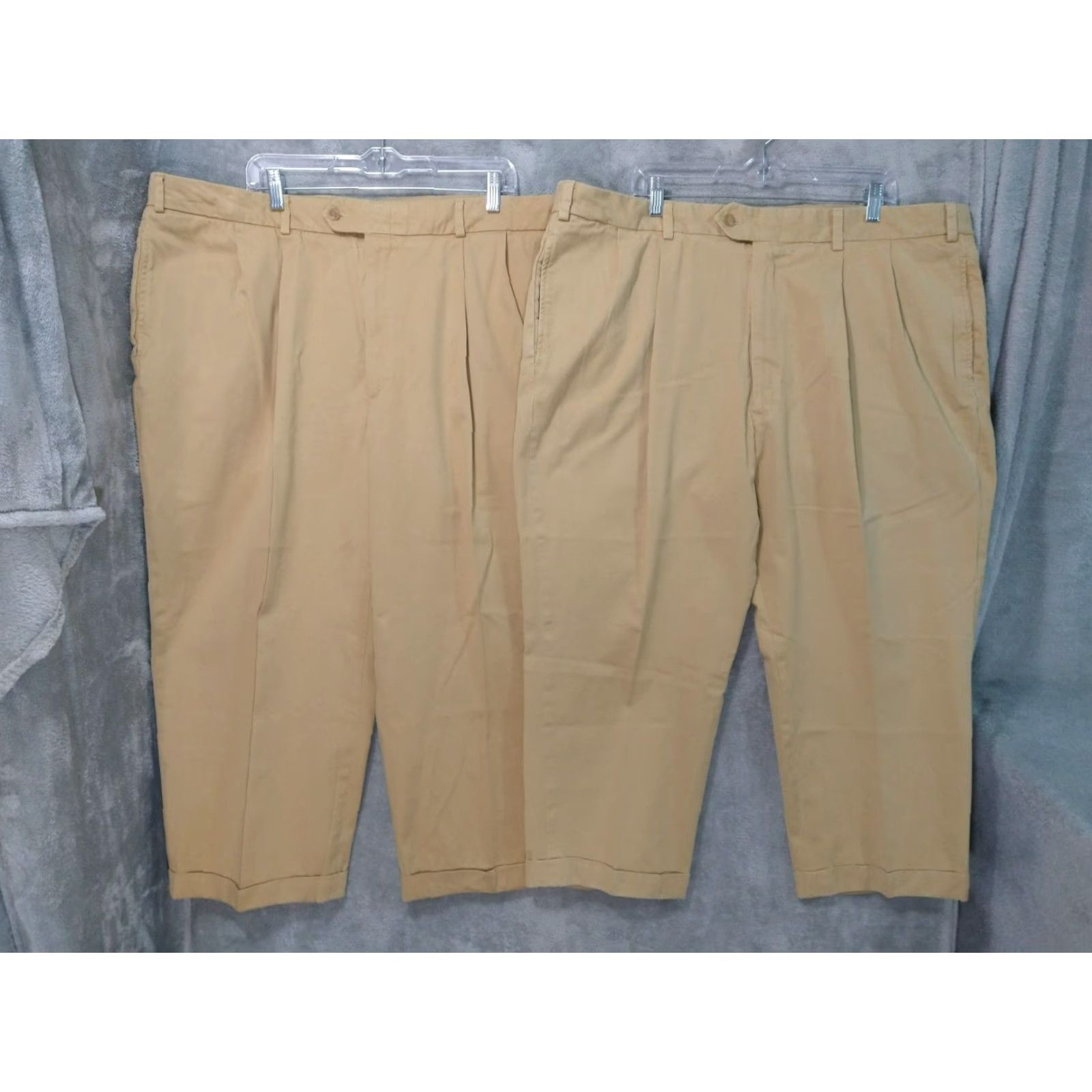 Bills Khakis Bills Khakis Pants Mens 44 x 24 Beige Chino Pleated Twill Cotton Lot of 2 Pants Mens Regular Beige 44in Inseam 24in Vintage No Size US 44 / EU 60 - 2 Thumbnail