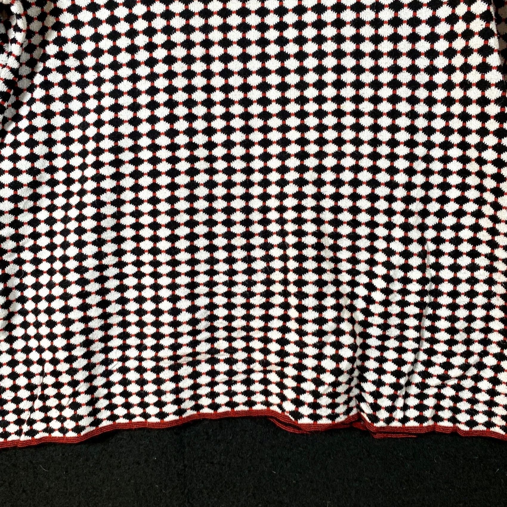 Ann Taylor Ann Taylor Womens Sweater Black Multicolor Argyle Diamond Knit Back Zip S Size S / US 4 / IT 40 - 3 Thumbnail