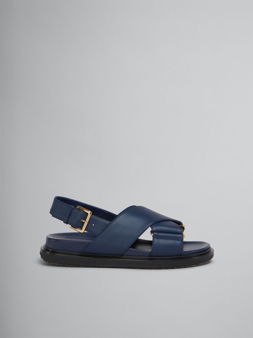 Marni oc11z0525 Leather Fussbett in Blue Size US 5 / IT 35 - 3 Thumbnail
