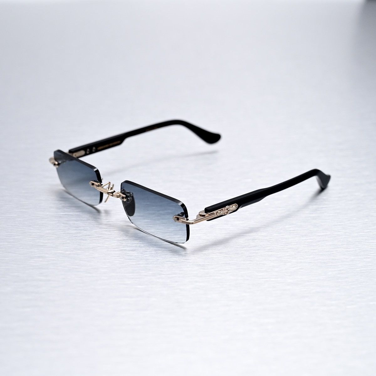 CHROME HEARTS DEEP I GP BLACK PLASITC SUNGLASSES