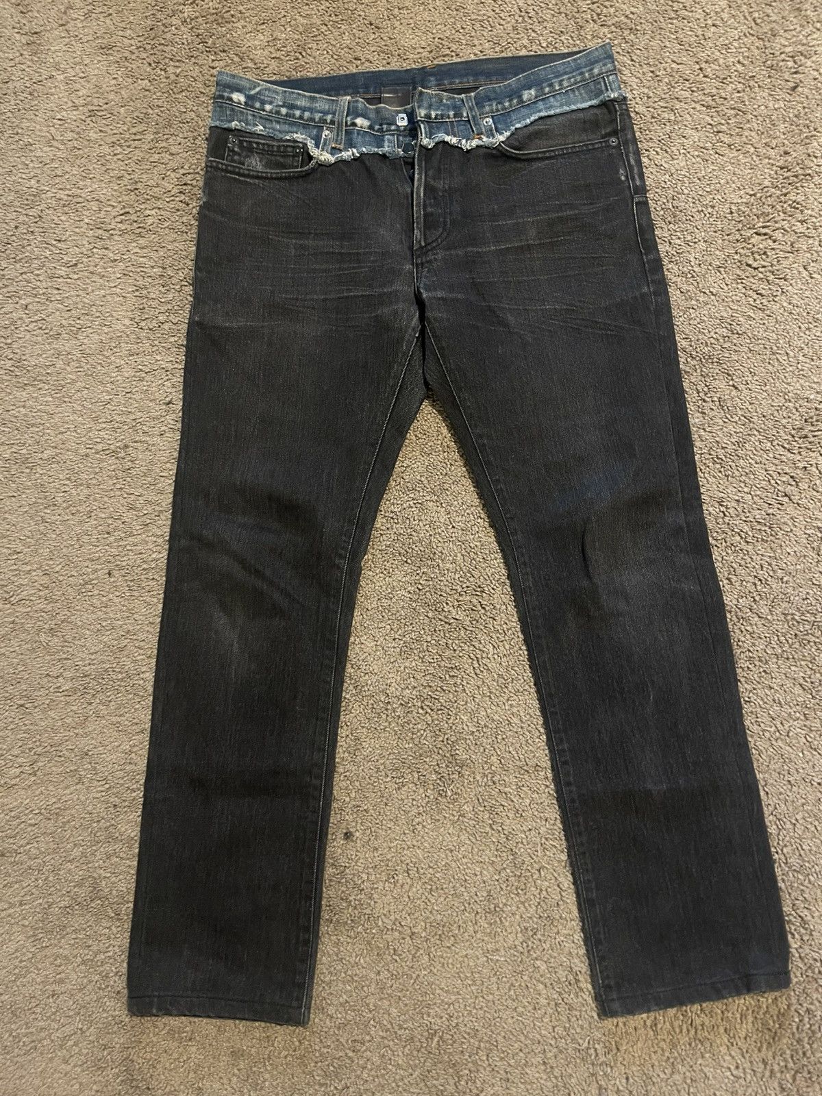 Dior AW2006 Dior Homme Cummerbund Jeans Size US 31 - 1 Thumbnail