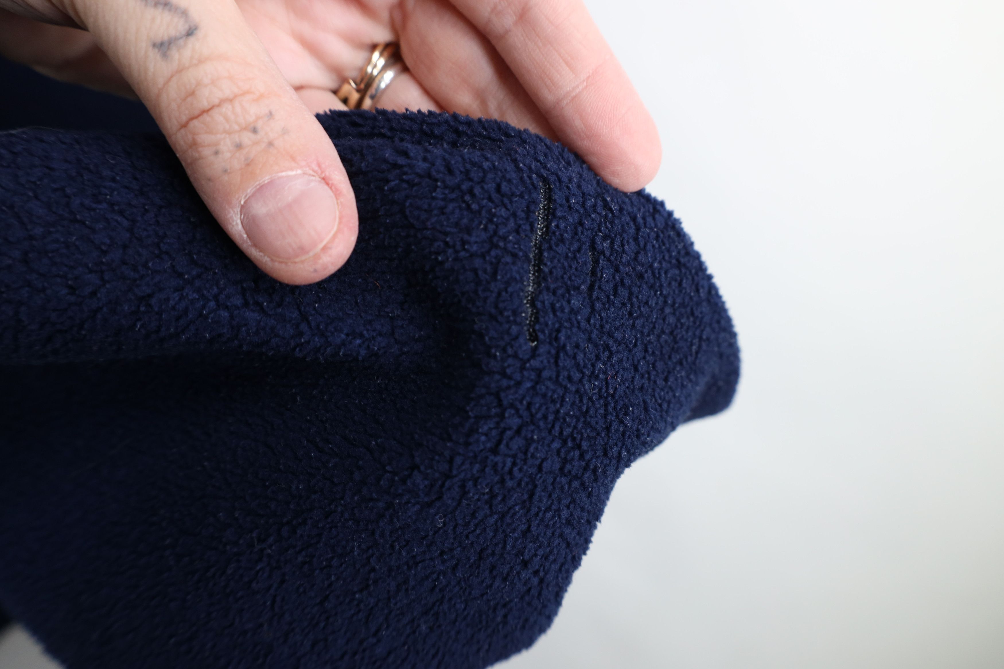 Vintage Vintage 90s Bike Baggy Fit Fleece Hoodie Sweatshirt Blue Size US XL / EU 56 / 4 - 9 Thumbnail