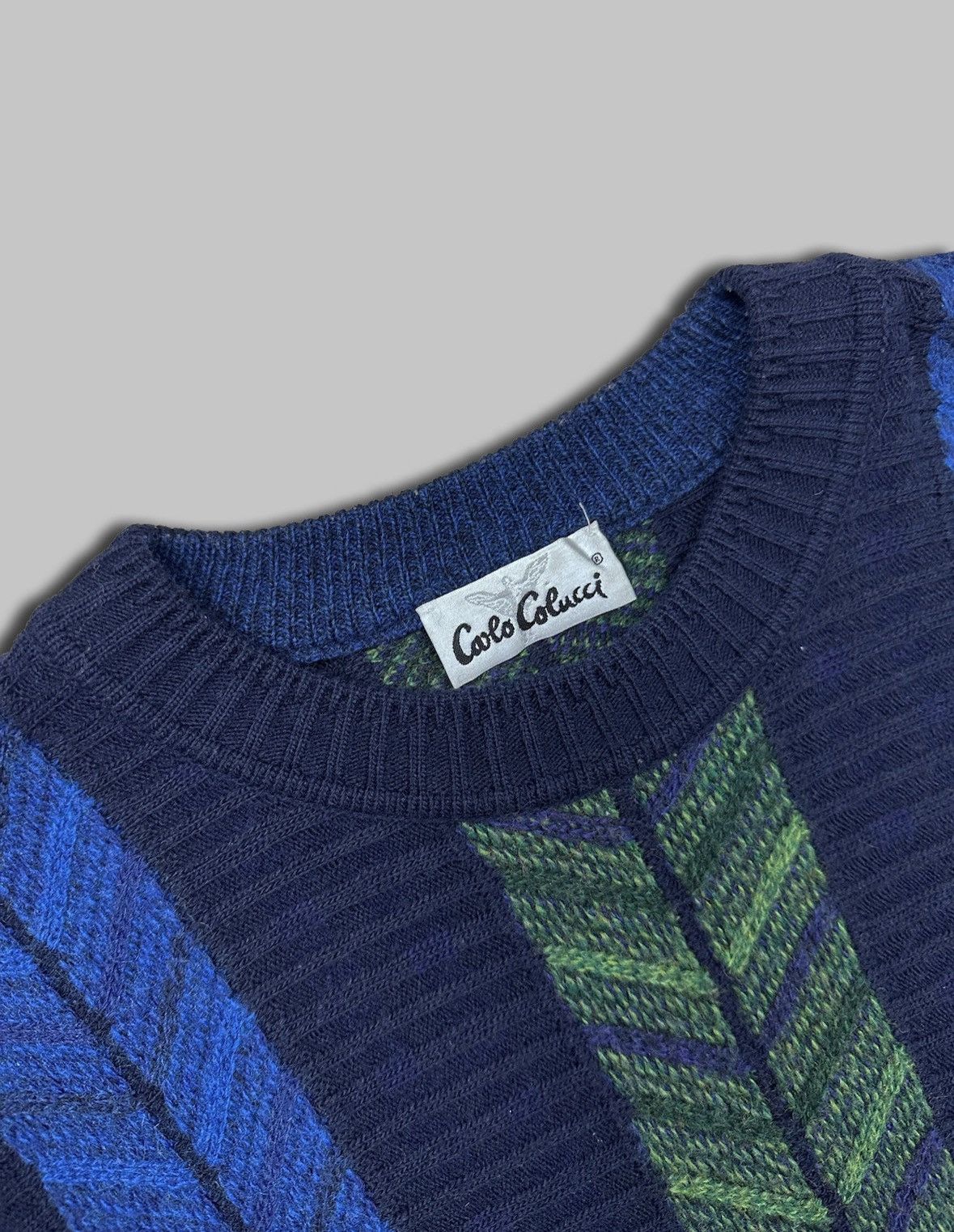 Vintage Carlo Colucci Vintage Wool Knitwear Sweater Coogi Style Size US L / EU 52-54 / 3 - 2 Thumbnail